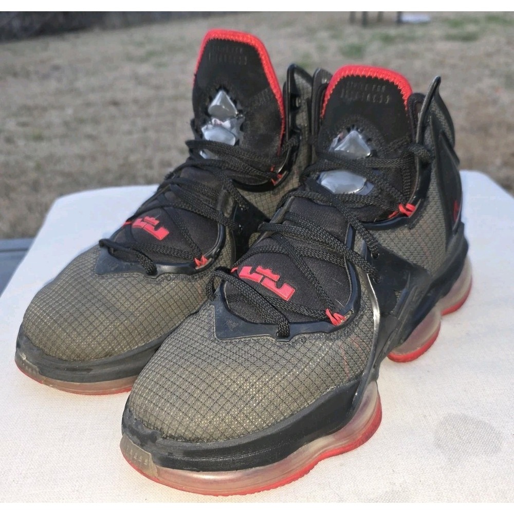 Nike LeBron 19 Bred Black University Red Basketball Shoes CZ0203-001 Mens
